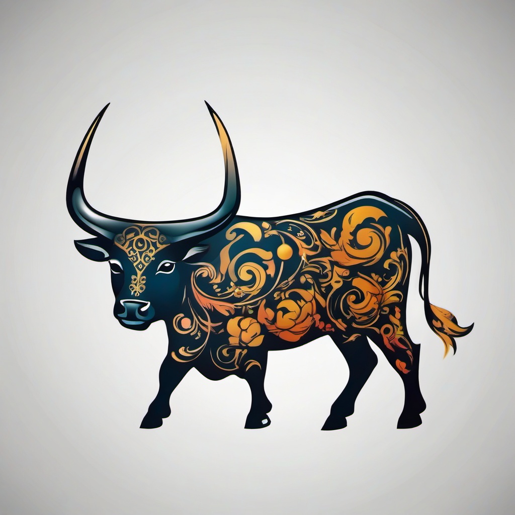 astrology tattoos taurus  simple vector color tattoo