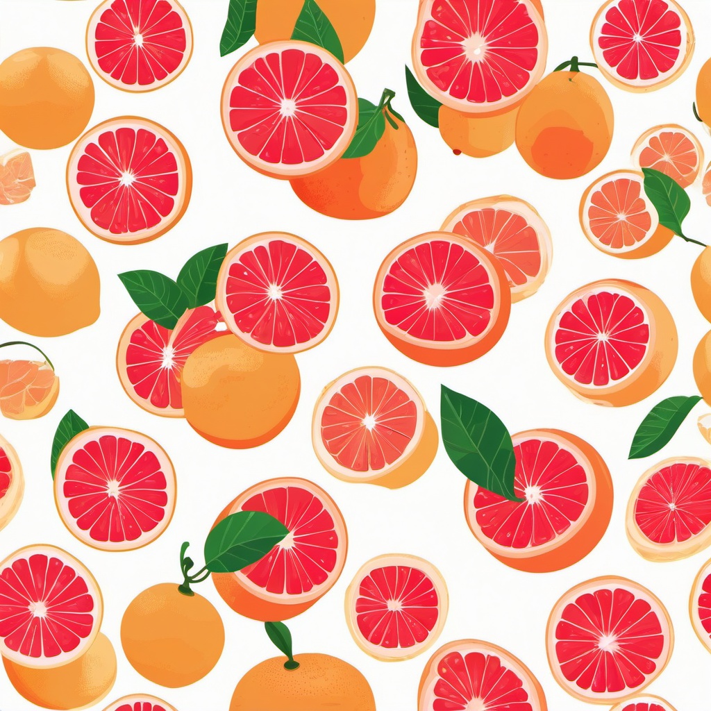 Grapefruit Clipart - Large and tangy grapefruit fruit.  color vector clipart, minimal style