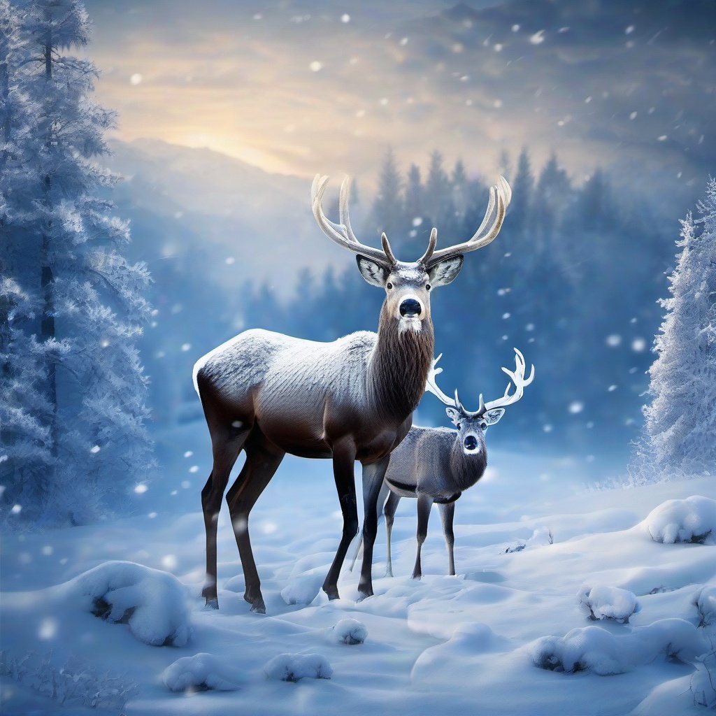 Winter background wallpaper - winter animal wallpaper  