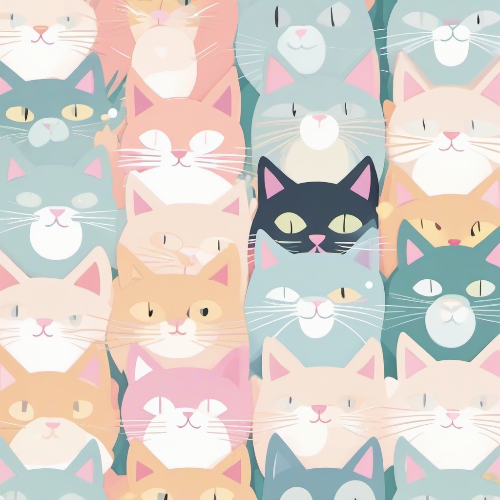 Cat Background Wallpaper - pastel cat wallpaper  