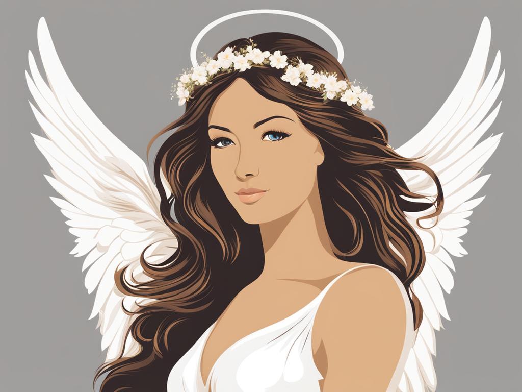 angel clipart - a serene angel with wings and a glowing halo 