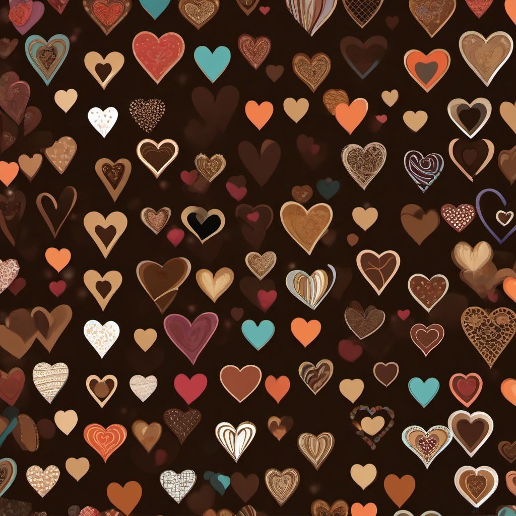 Heart Background Wallpaper - hearts background brown  