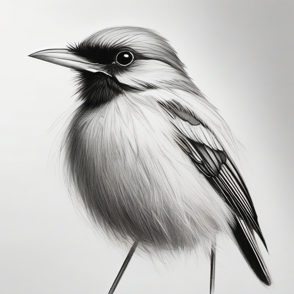 pencil drawing of a bird  minimal rough sketch scribbles,doodles,black and white