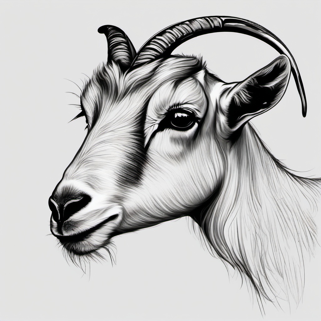 drawing of a goat eye  minimal rough sketch scribbles,doodles,black and white