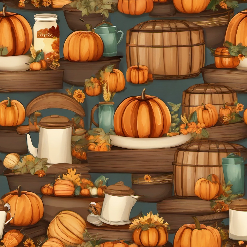 September clipart - cozy scenes as summer transitions to fall  