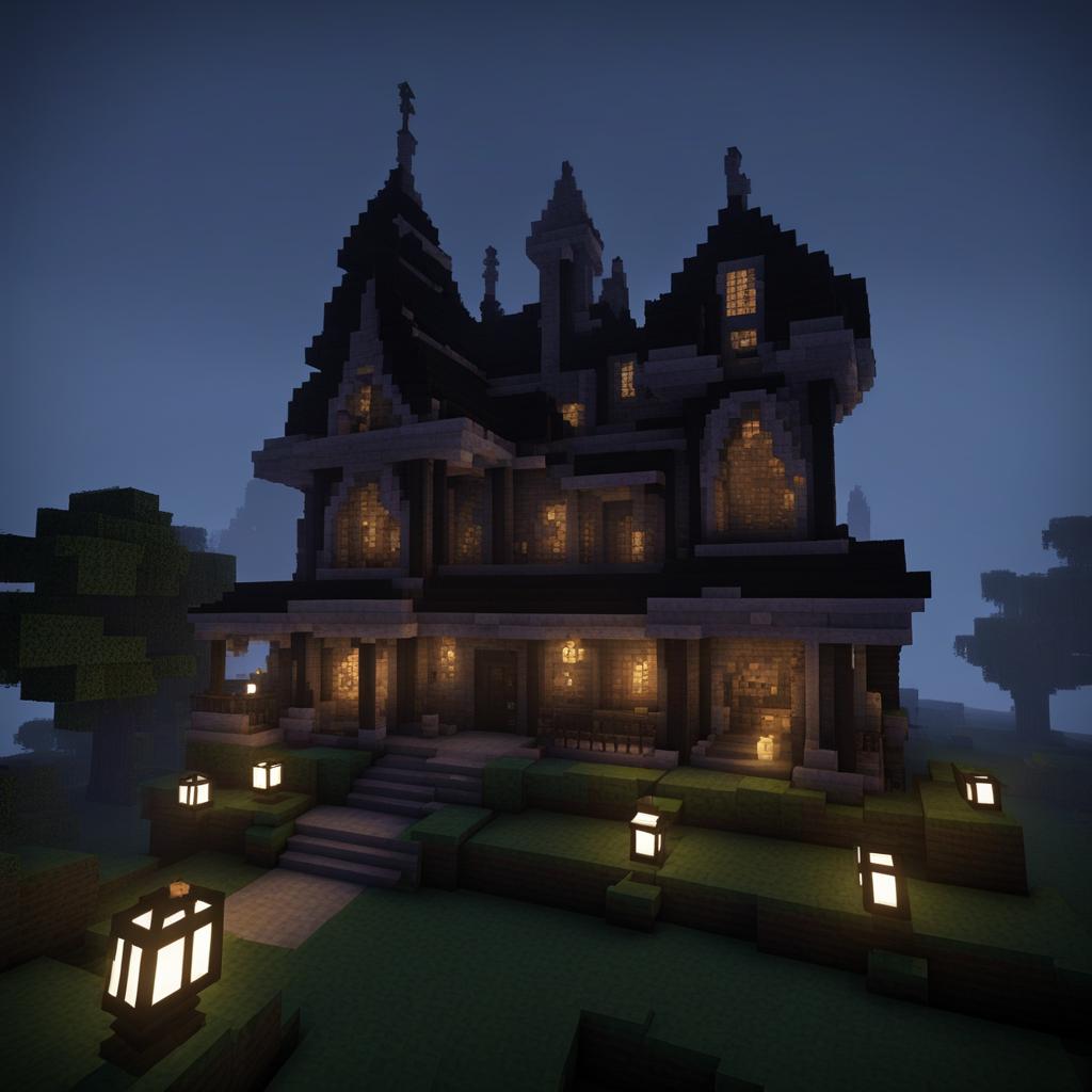 haunted mansion complete with ghostly apparitions - minecraft house ideas minecraft block style