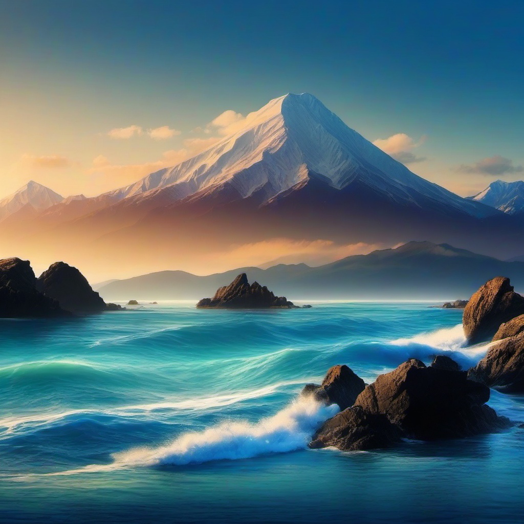 Mountain Background Wallpaper - ocean with mountain background  