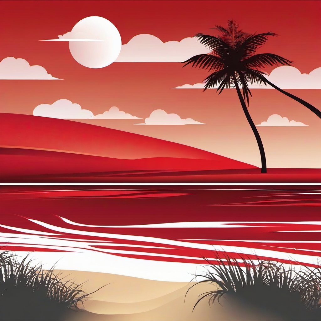 Beach background - red beach background  