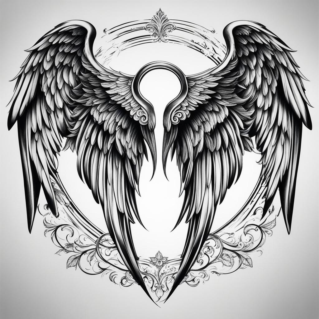 angel wings tattoo designs, symbolizing freedom, protection, and spirituality. 