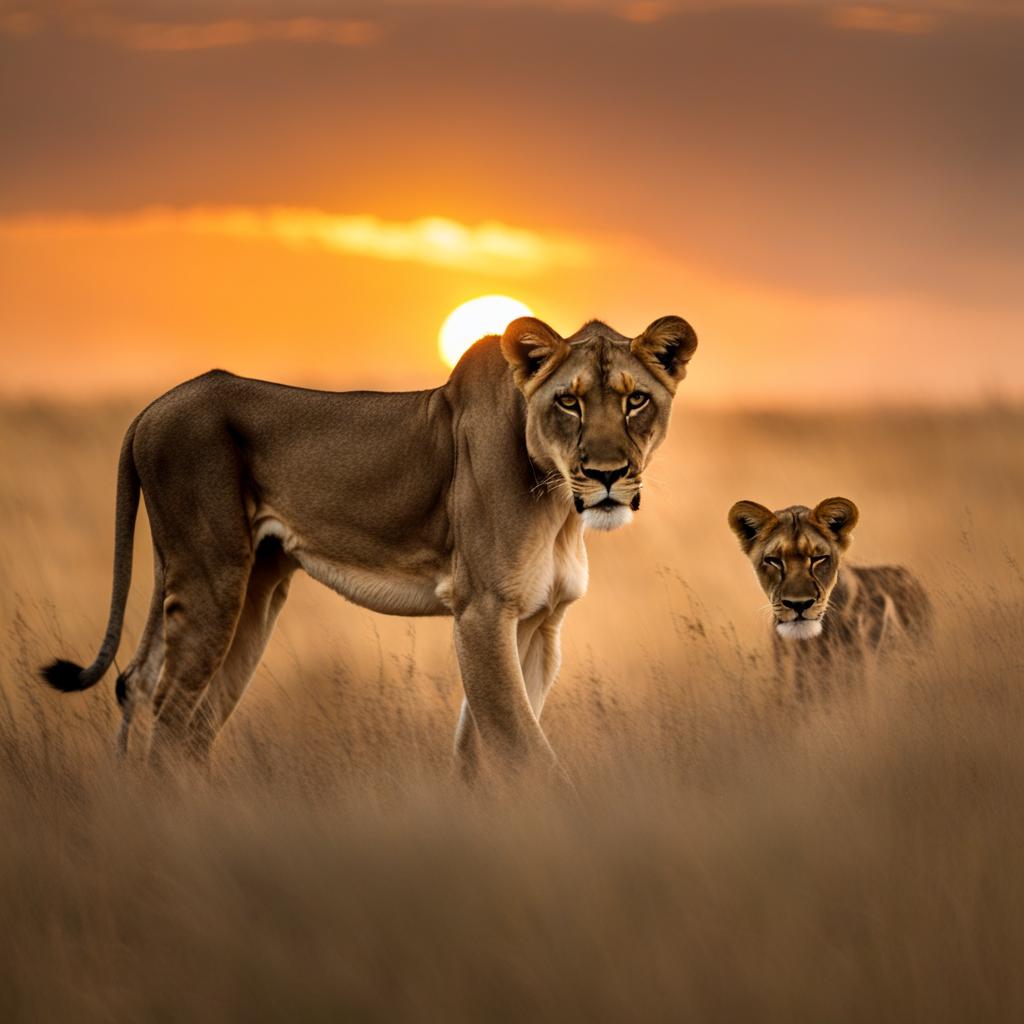 the serengeti, tanzania - watches a thrilling lioness hunt unfold on the vast savannah. 