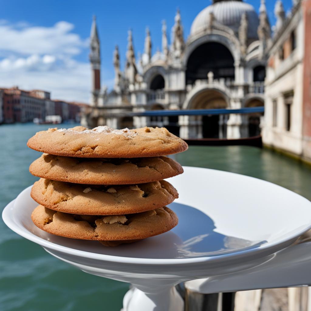 baci di dama, italian hazelnut cookies, enjoyed at a romantic gondola ride in venice. 