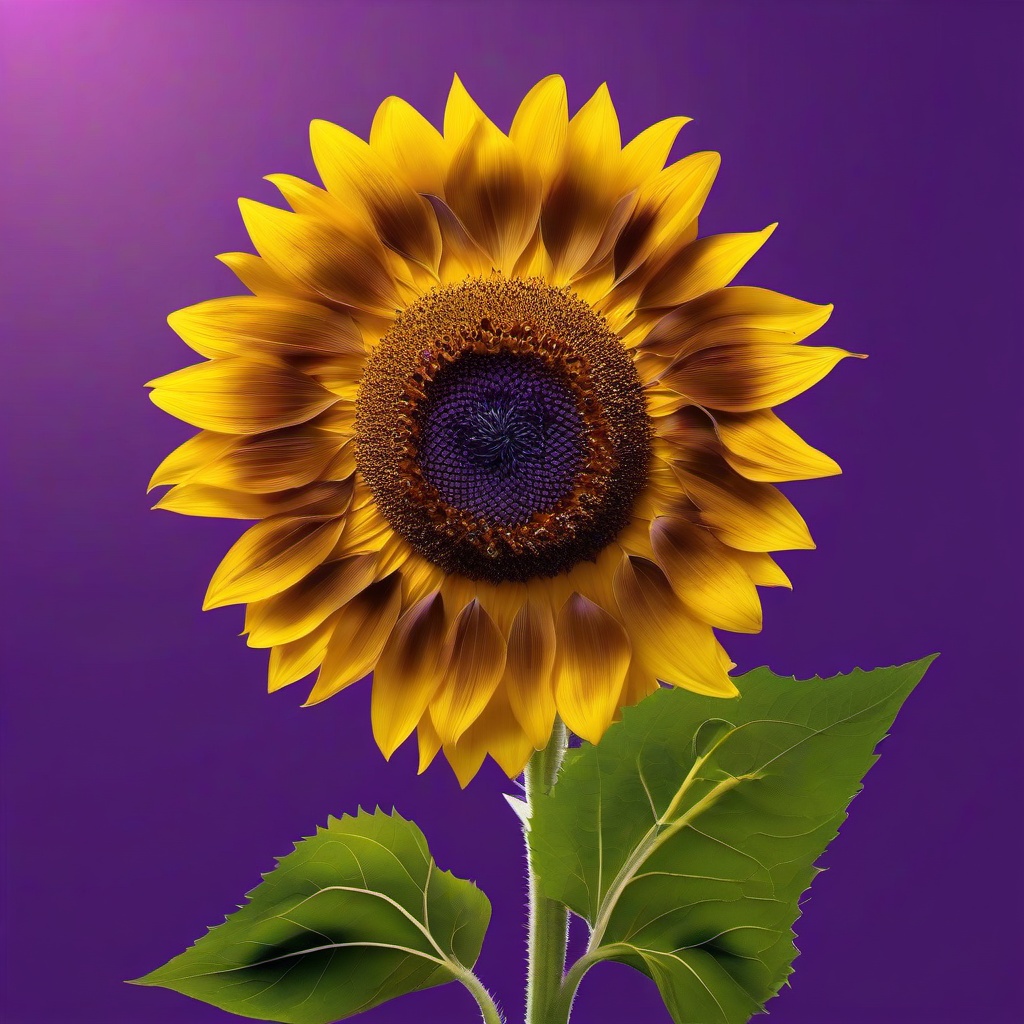 Sunflower Background Wallpaper - sunflower with purple background  