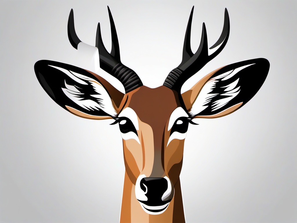 Impala cartoon  minimal, white background