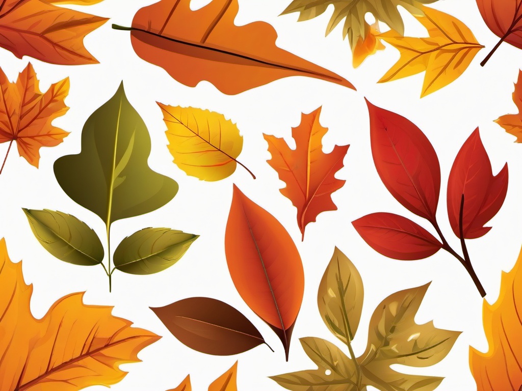 Autumn Leaf clipart - leaf art with different shapes  