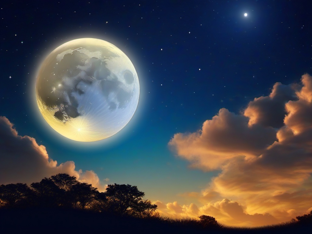 Moon Sky Wallpaper  ,desktop background wallpaper