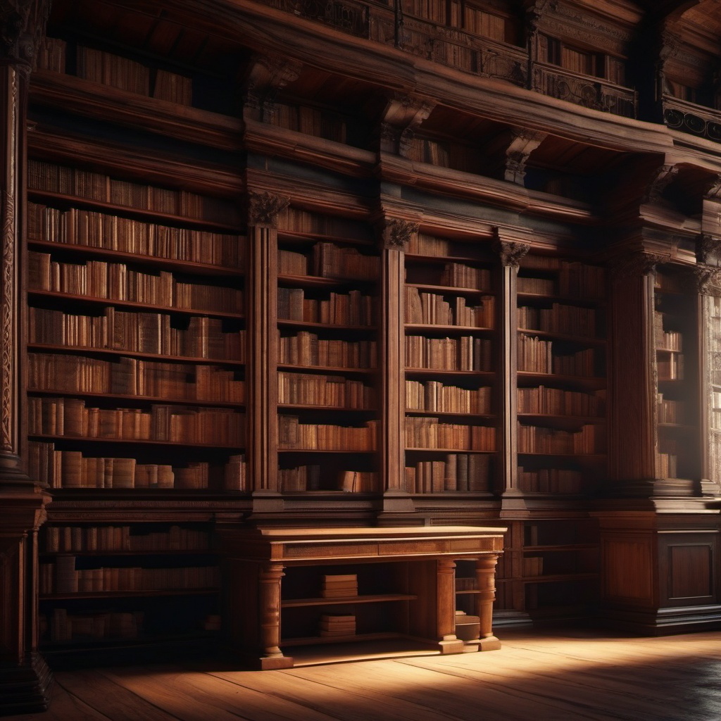 Dusty bookshelf in an ancient library rearranges its own books, revealing hidden knowledge.  8k, hyper realistic, cinematic