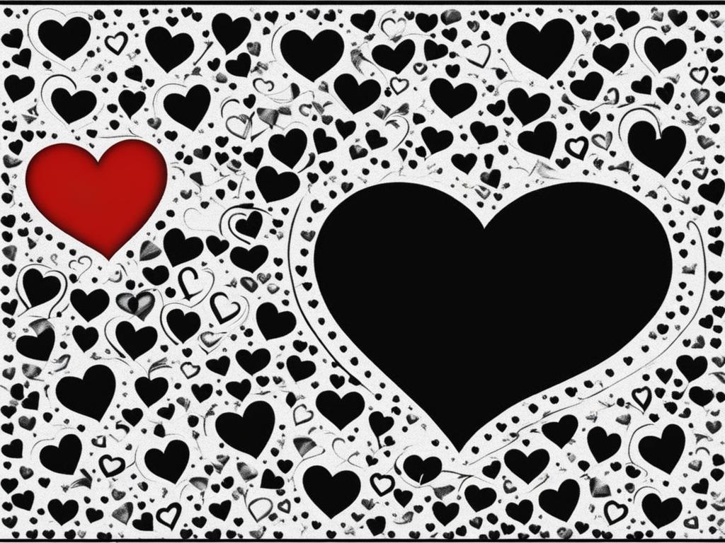 love clipart black and white 