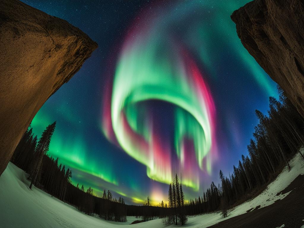 the ethereal dance of the auroras, painting the night sky with colors that tell tales of ancient celestial civilizations. 