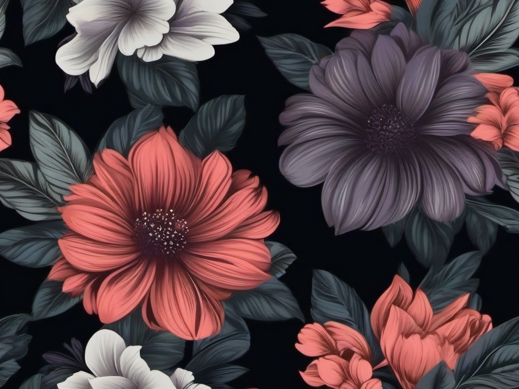 Dark Floral Background  ,desktop background wallpaper