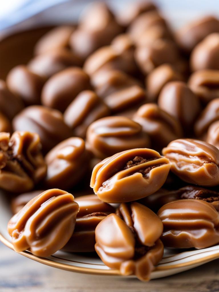 pecan pralines, sugary pecan candies popular in the south. 