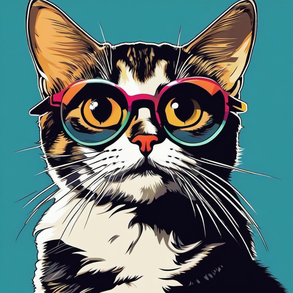 Funny Cat - From photobombing your pictures to getting caught in hilarious situations, this kitty's humor knows no bounds. , vector art, splash art, t shirt design