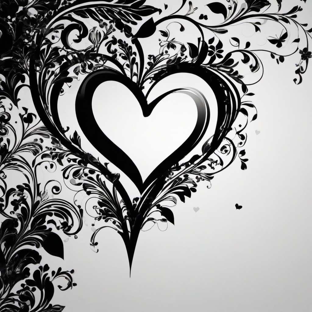 Heart Background Wallpaper - black wallpaper white heart  