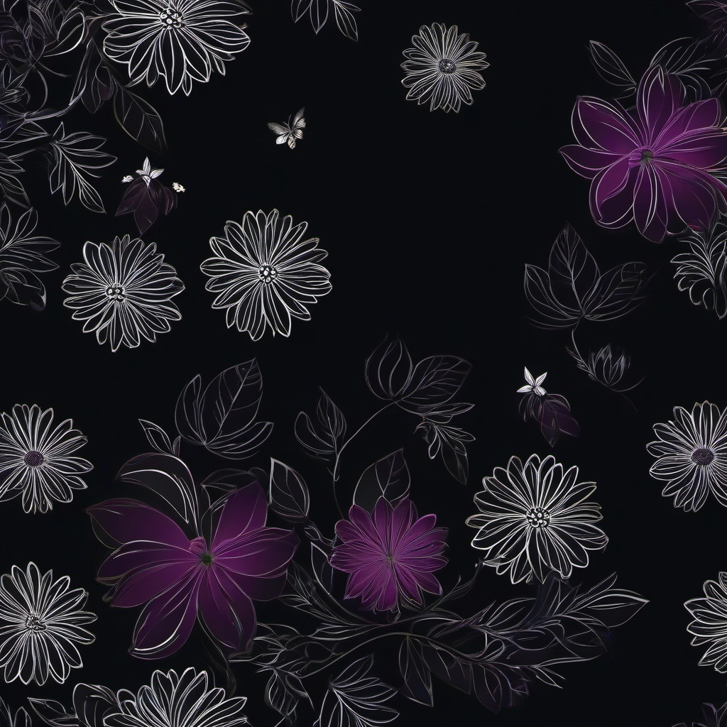 Dark Background Flower Wallpaper  ,desktop background wallpaper