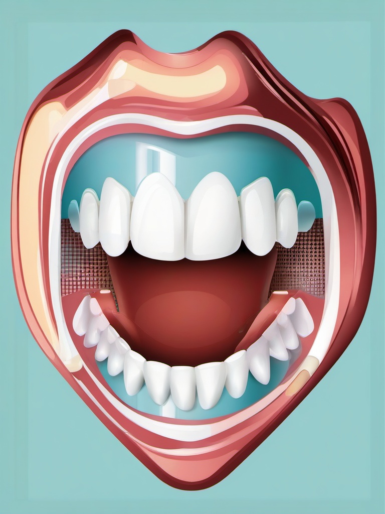 Teeth clipart - teeth with cavity and dental check-up  