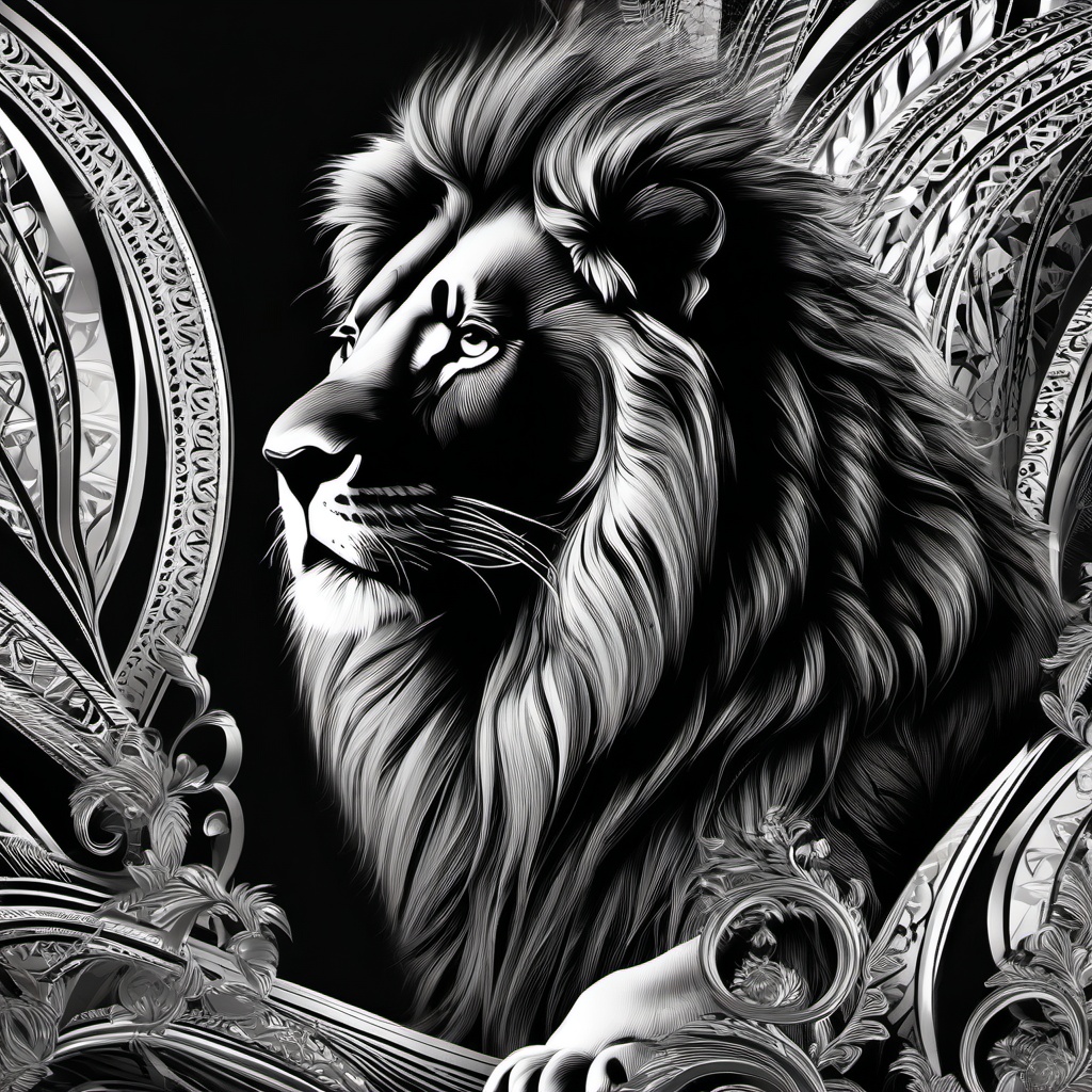 Lion Background Wallpaper - lion black and white wallpaper hd  