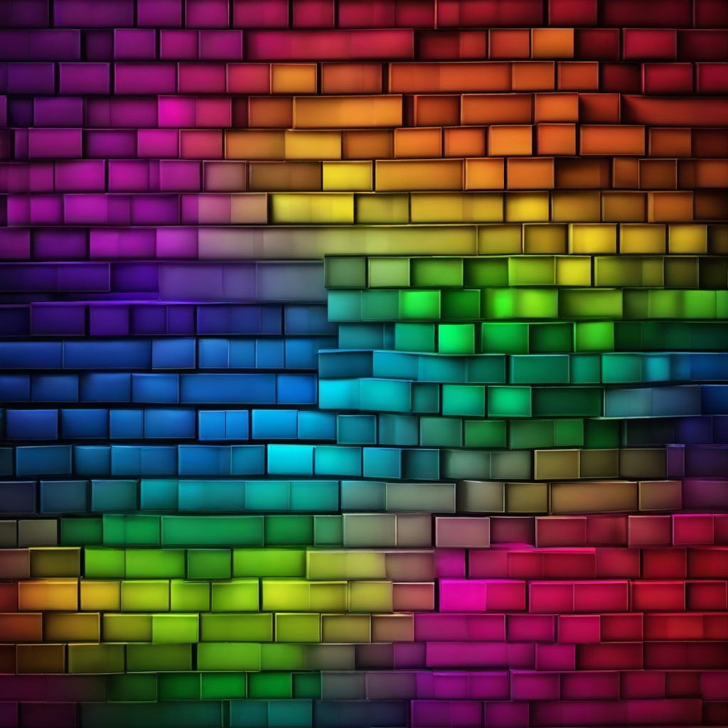 Rainbow Background Wallpaper - rainbow brick background  
