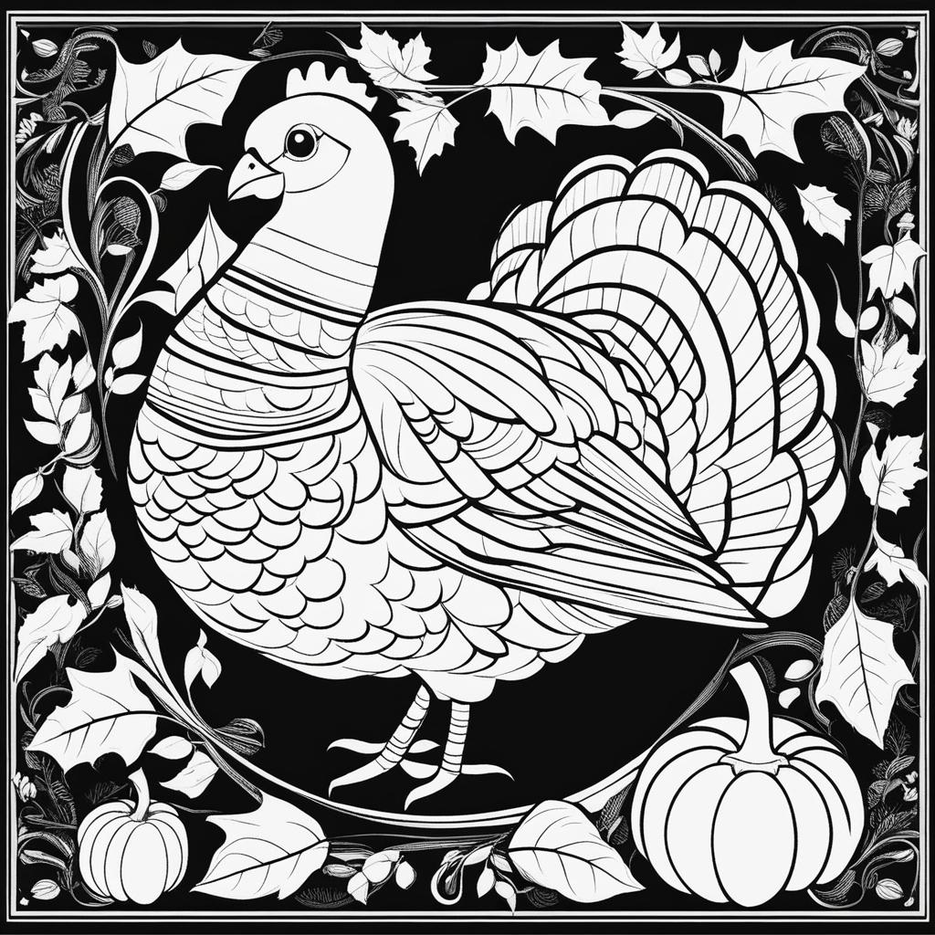 happy thanksgiving clipart black and white 