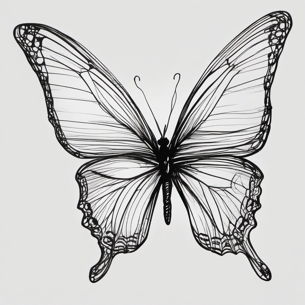 easy sketch of butterfly  minimal rough sketch scribbles,doodles,black and white