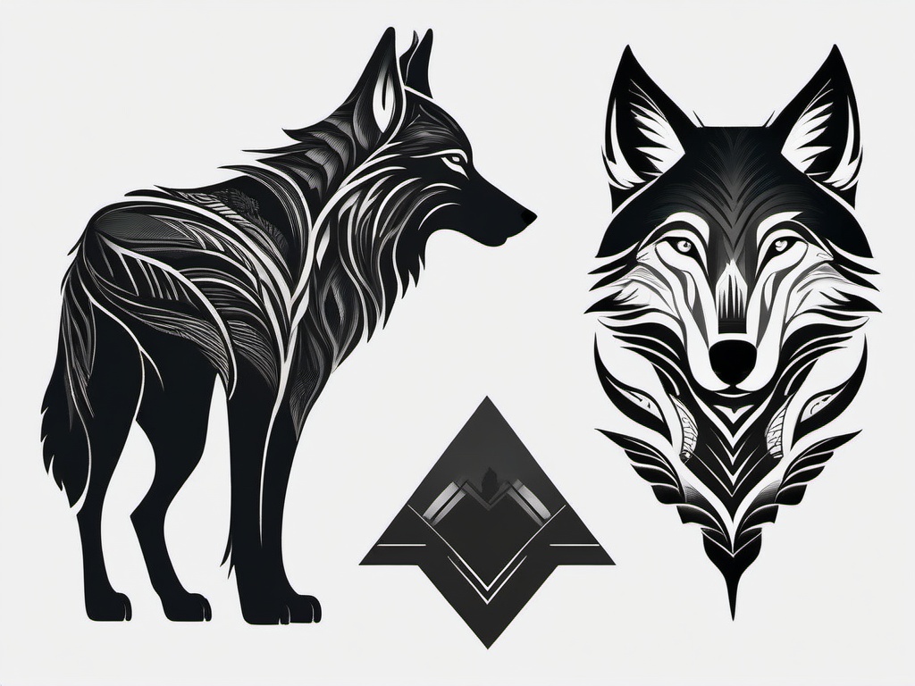 Wolf Tattoo - Symbolizes loyalty, family, and protection  minimal design