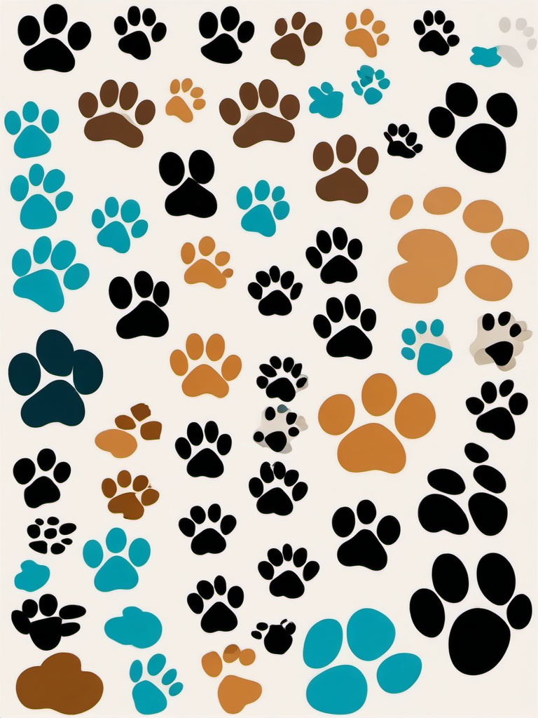 Dog paw clipart, A dog's paw print, perfect for pet lovers.  simple, 2d flat