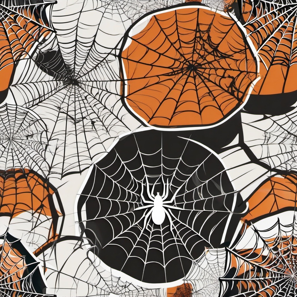 Spider Web clipart - intricate spider web with a spider  