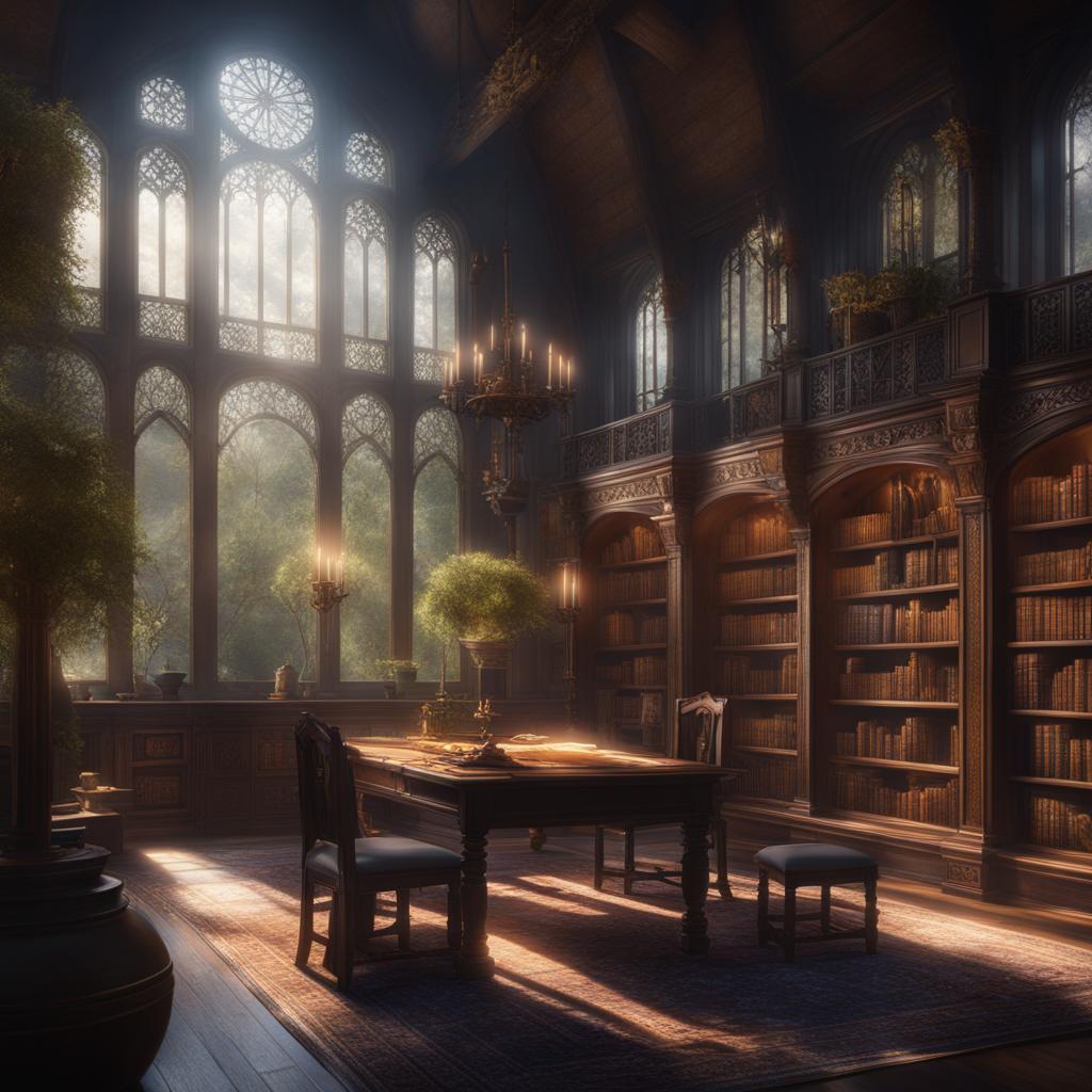 kenja no mago,shin wolford,teaching young apprentices the art of magic,a serene academy library detailed matte painting, deep color, fantastical, intricate detail, splash screen, complementary colors, fantasy concept art, 8k resolution trending on artstation unreal engine 5