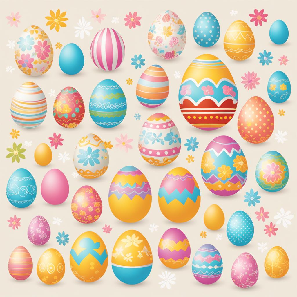 easter clipart - a festive and egg-themed easter design. 