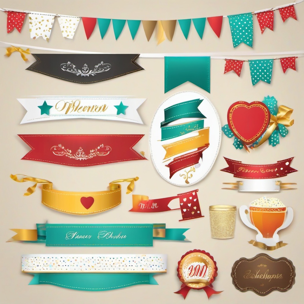 Banner clipart - DIY craft banners for special occasions  