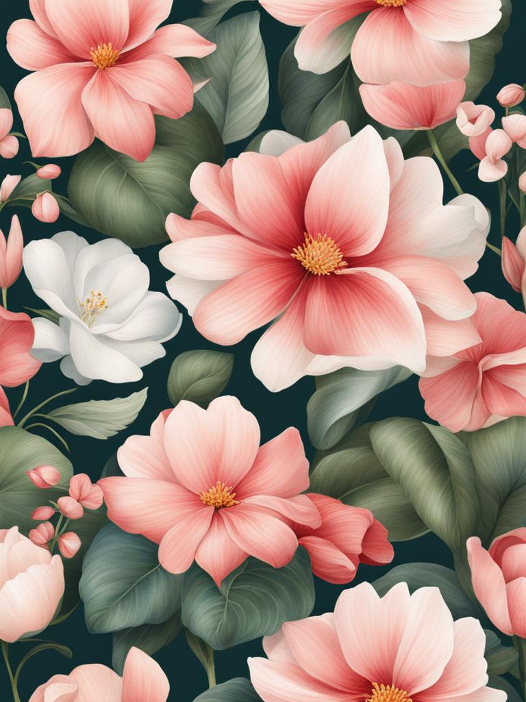 flower clipart in a lush garden - featuring delicate petals. 