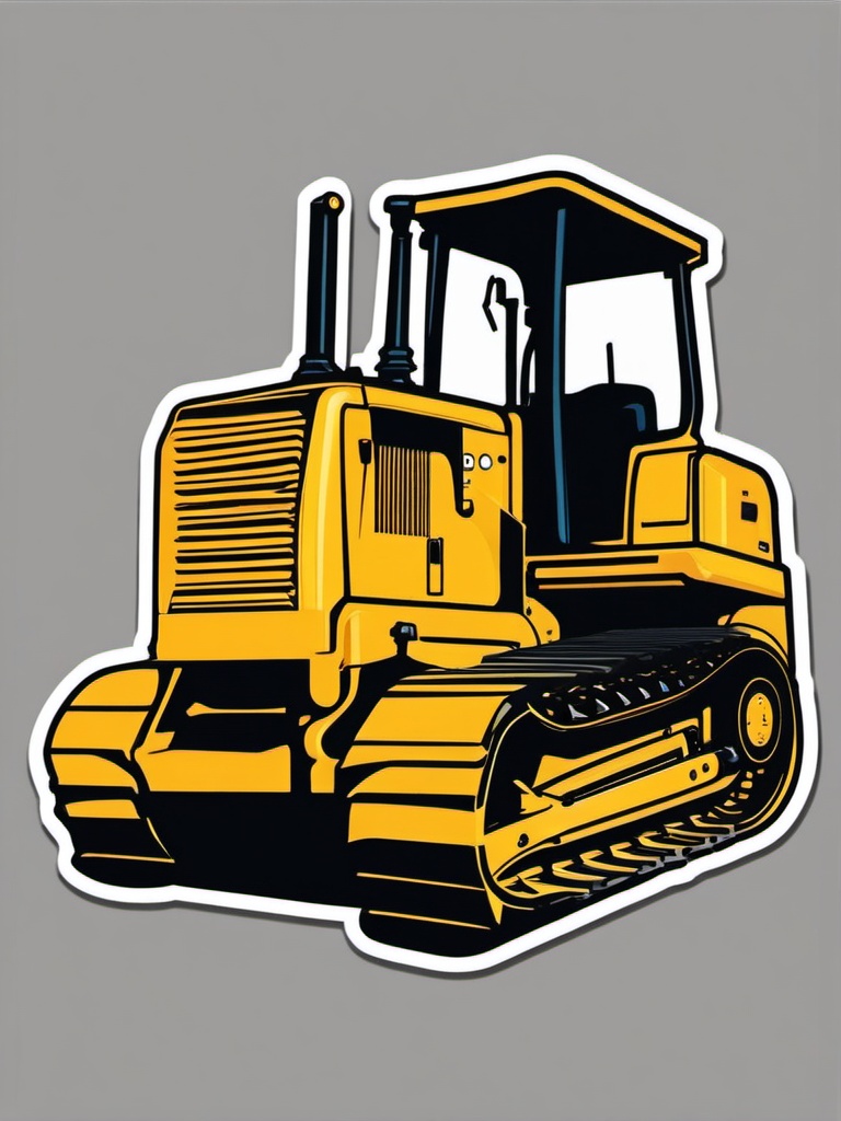 Bulldozer Blade Sticker - Construction power, ,vector color sticker art,minimal