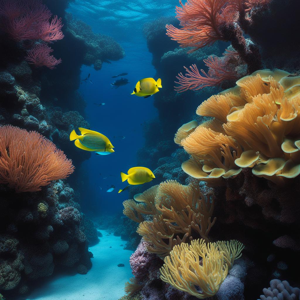 palau, micronesia - illustrate the underwater wonderland of palau's coral reefs with bioluminescent creatures shining in the darkness. 