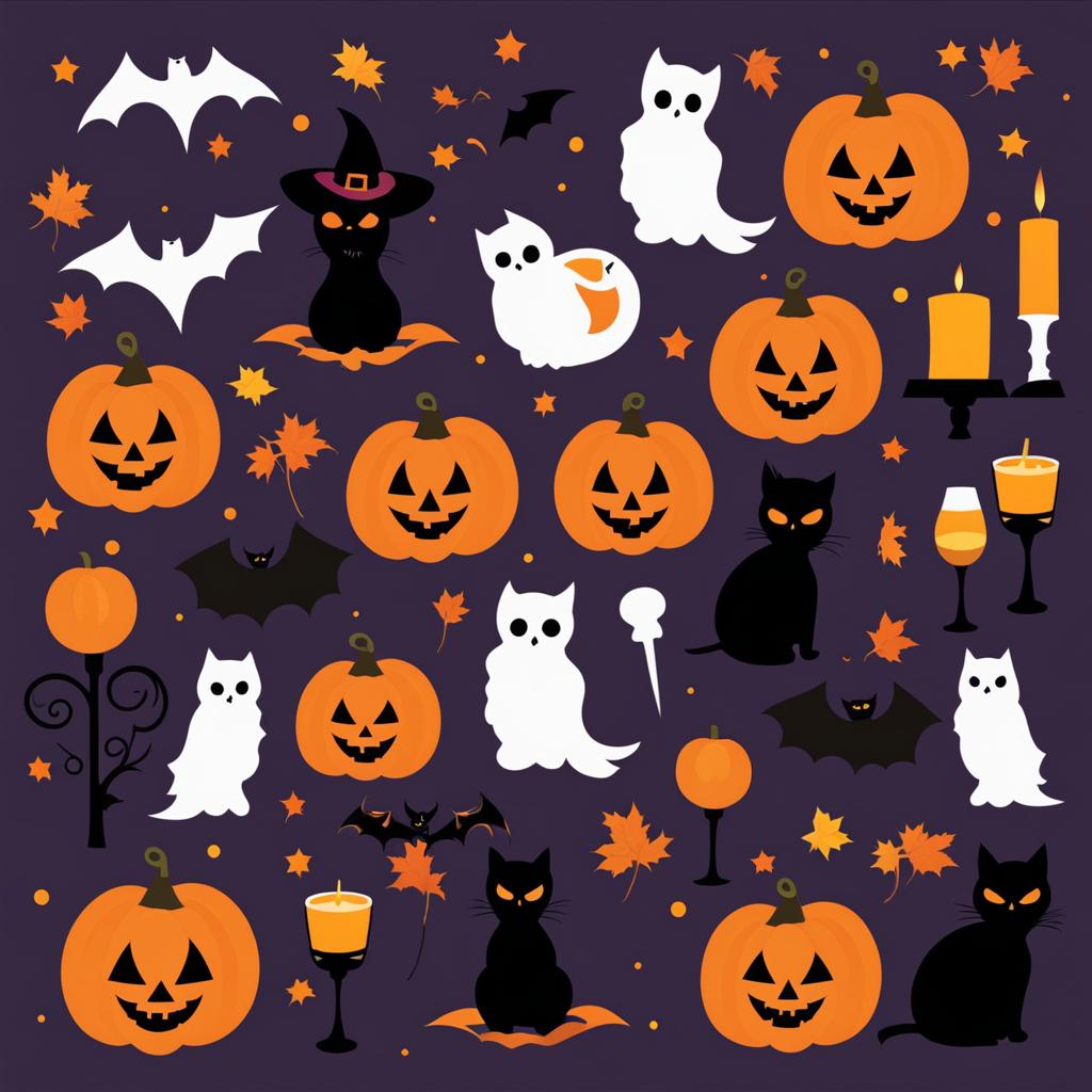 halloween clipart - setting a spooky tone. 