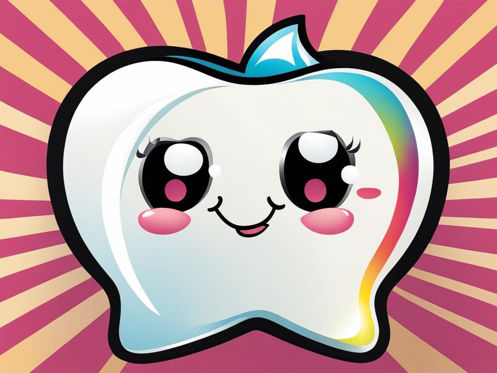 tooth clipart - a shiny white tooth ready to shine in a smile 