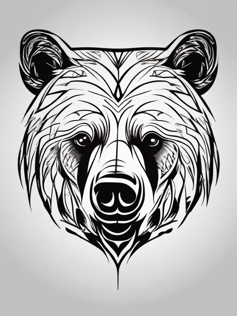 bear scratch tattoo  simple vector color tattoo