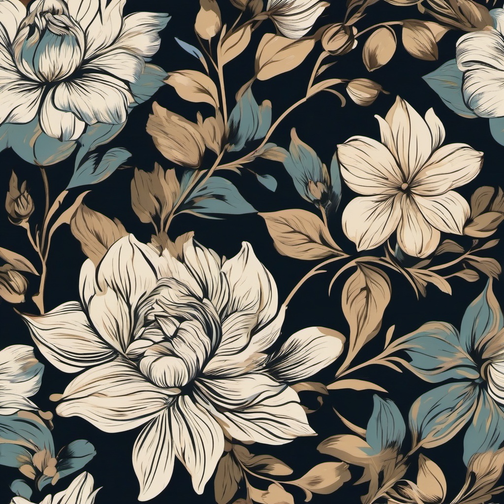 Vintage Floral Patterns - Embrace the charm of vintage floral patterns in your design. , vector art, splash art, retro t shirt design