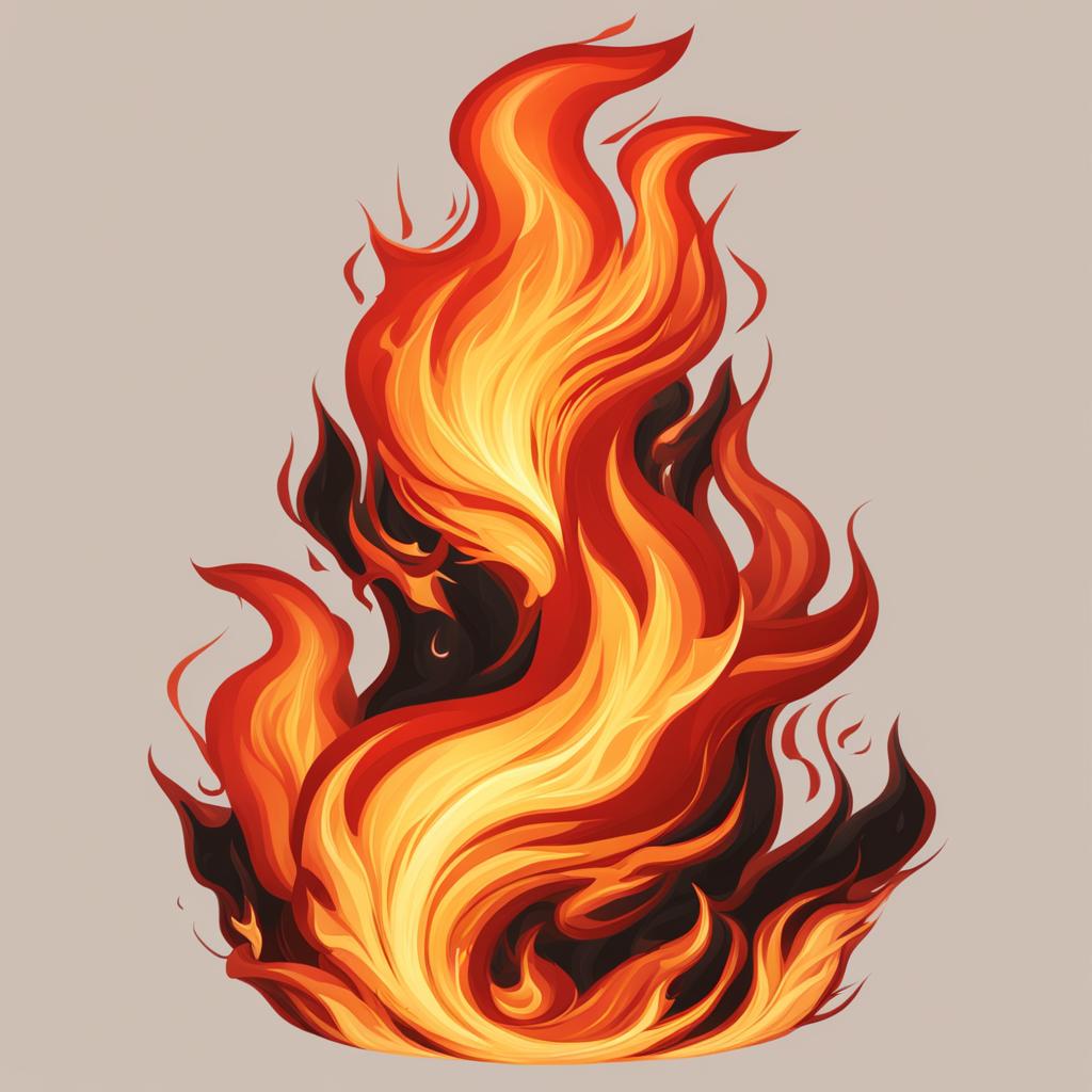 fire elemental clipart - a blazing fire elemental wreathed in flames. 