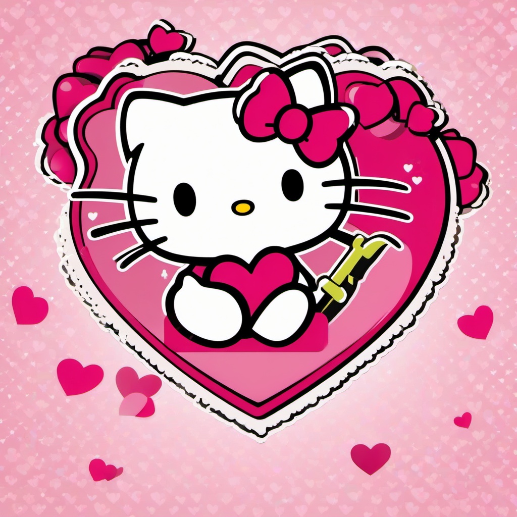 Hello Kitty clipart - Hello Kitty with a heart  clipart