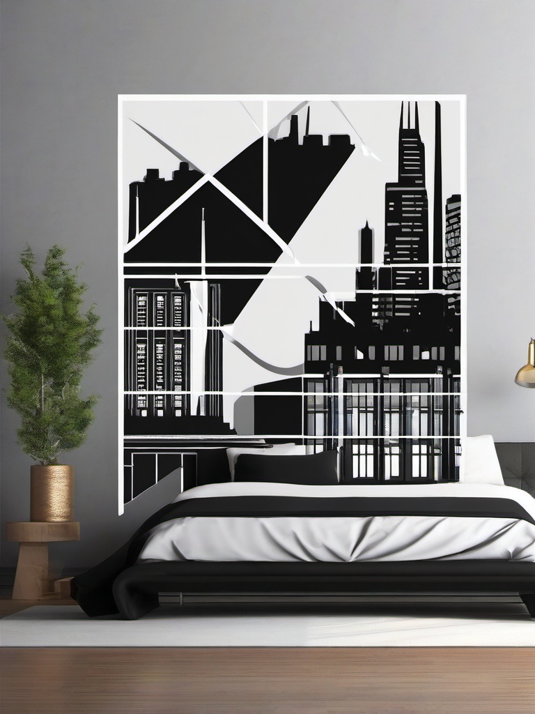 Urban Loft Sticker - Embrace the industrial chic of an urban loft with the edgy and modern loft sticker, , sticker vector art, minimalist design