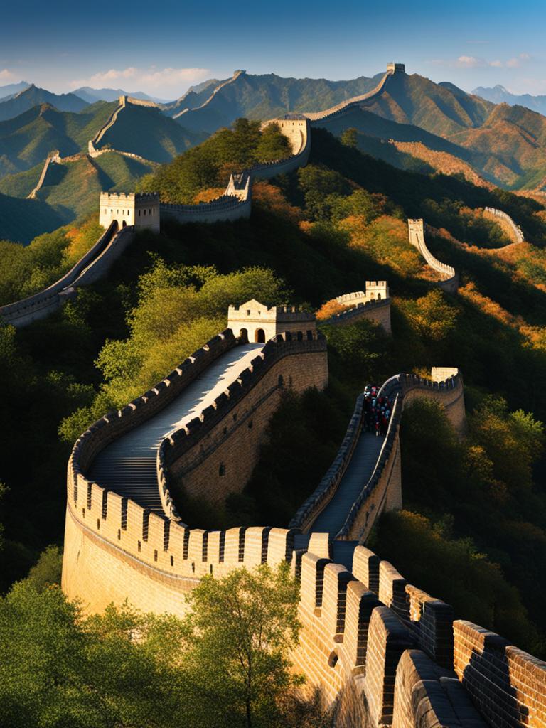 great wall of china - showcase the majesty of the great wall of china as it stretches across rugged mountain terrain. 