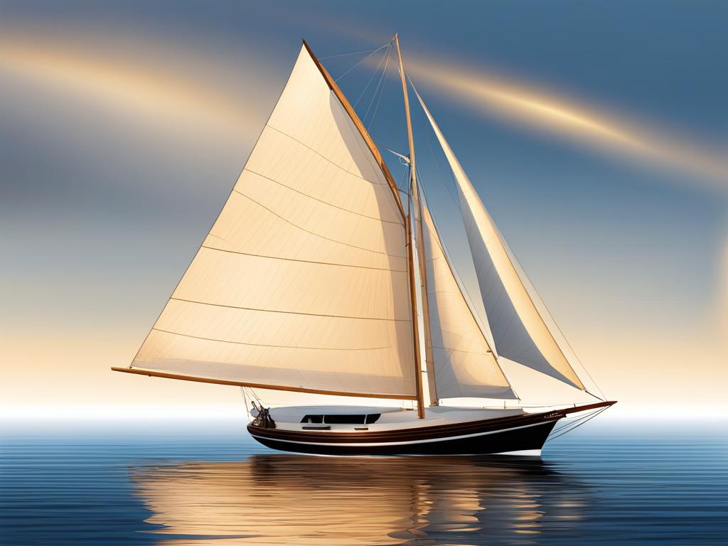 sailboat clipart - a graceful, sailing boat on water. 